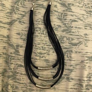 Rope and metal necklace